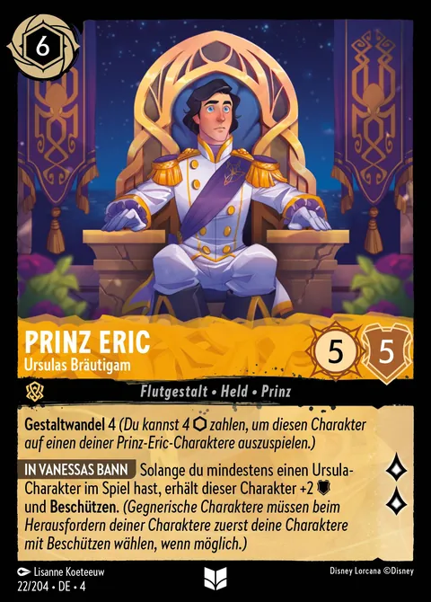 Prinz Eric - Ursulas Bräutigam #022 Ursulas Rückkehr Disney Lorcana-Karte (Near Mint)