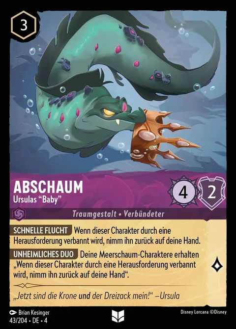 Abschaum - Ursulas "Baby" #043 Ursulas Rückkehr Disney Lorcana-Karte (Near Mint)