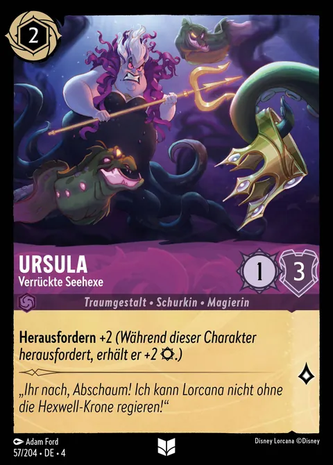 Ursula - Verrückte Seehexe #057 Ursulas Rückkehr Disney Lorcana-Karte (Near Mint)