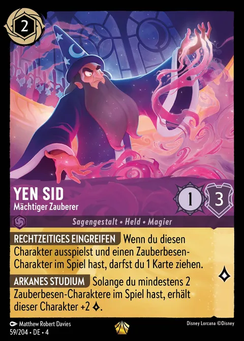 Yen Sid - Mächtiger Zauberer #059 Ursulas Rückkehr Disney Lorcana-Karte (Near Mint)