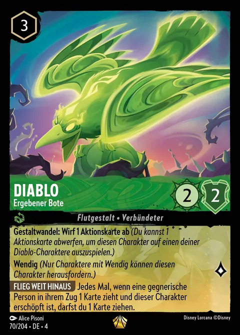 Diablo - Ergebener Bote #070 Ursulas Rückkehr Disney Lorcana-Karte (Near Mint)