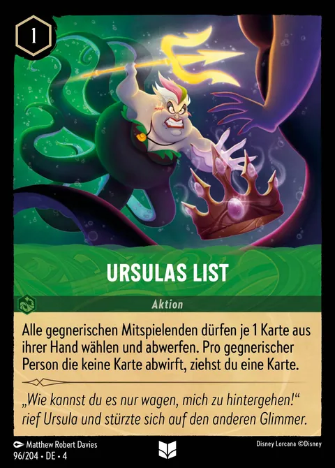 Ursulas List #096 Ursulas Rückkehr Disney Lorcana-Karte (Near Mint)