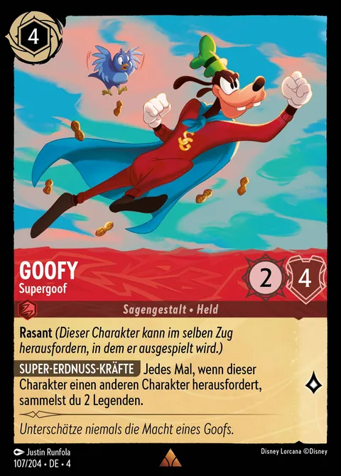 Goofy - Supergoof #107 Ursulas Rückkehr Disney Lorcana-Karte (Near Mint)