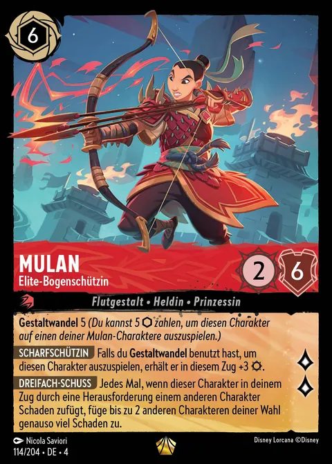 Mulan - Elite-Bogenschützin #114 Ursulas Rückkehr Disney Lorcana-Karte (Near Mint)