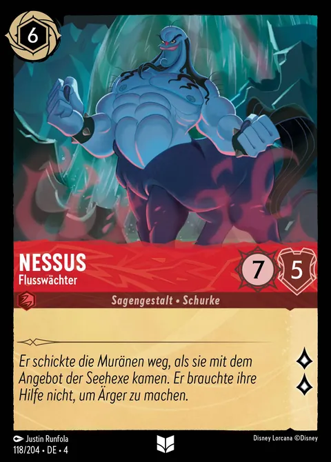 Nessus - Flusswächter #118 Ursulas Rückkehr Disney Lorcana-Karte (Near Mint)