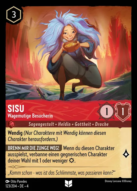 Sisu - Wagemutige Besucherin #123 Ursulas Rückkehr Disney Lorcana-Karte (Near Mint)