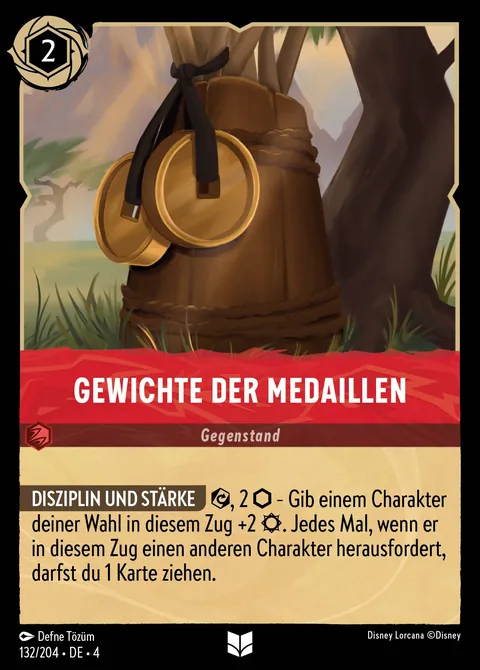 Gewichte der Medaillen #132 Ursulas Rückkehr Disney Lorcana-Karte (Near Mint)