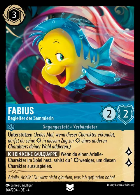 Fabius - Begleiter der Sammlerin #144 Ursulas Rückkehr Disney Lorcana-Karte (Near Mint)