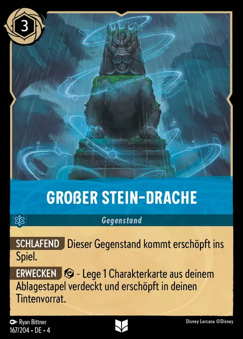 Großer Stein-Drache #167 Ursulas Rückkehr Disney Lorcana-Karte (Near Mint)
