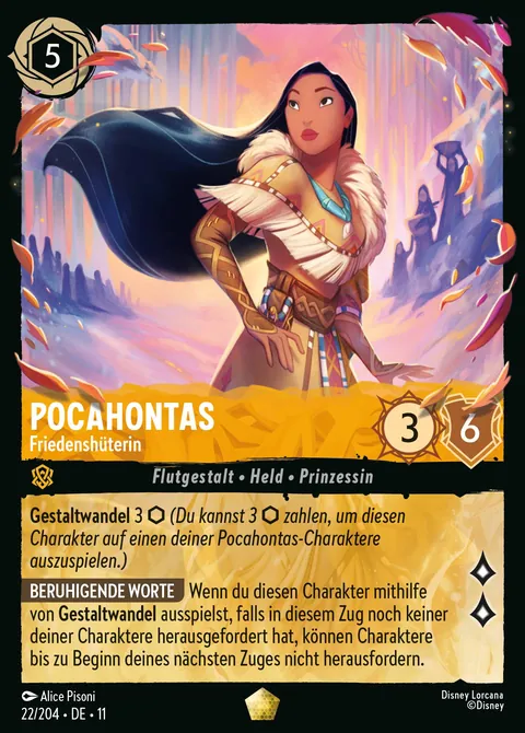 Pocahontas - Friedenshüterin #022 Winterzauber Disney Lorcana-Karte (Near Mint)