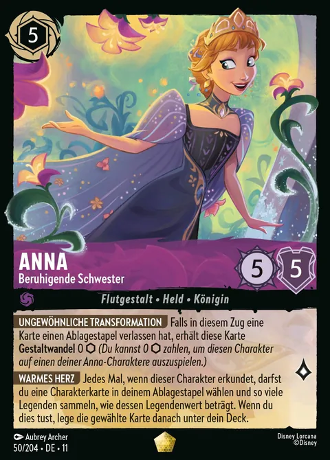 Anna - Beruhigende Schwester #050 Winterzauber Disney Lorcana-Karte (Near Mint)