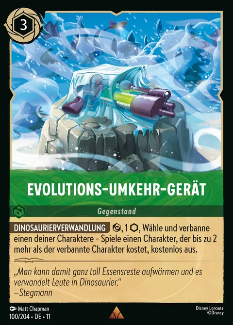 Evolutions-Umkehr-Gerät #100 Winterzauber Disney Lorcana-Karte (Near Mint)