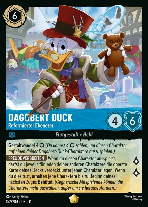 Dagobert Duck - Reformierter Ebenezer #152 Winterzauber Disney Lorcana-Karte (Near Mint)