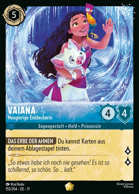Vaiana - Neugierige Entdeckerin #155 Winterzauber Disney Lorcana-Karte (Near Mint)
