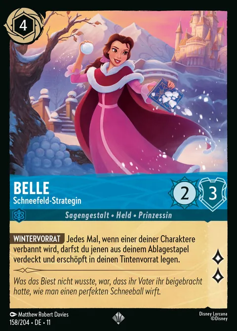 Belle - Schneefeld-Strategin #158 Winterzauber Disney Lorcana-Karte (Near Mint)