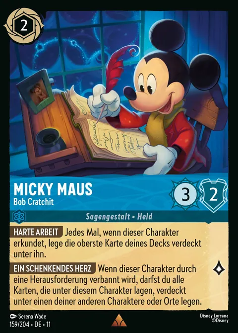 Micky Maus - Bob Cratchit #159 Winterzauber Disney Lorcana-Karte (Near Mint)
