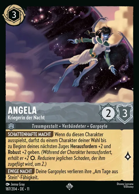 Angela - Kriegerin der Nacht #187 Winterzauber Disney Lorcana-Karte (Near Mint)